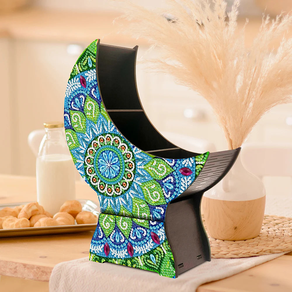 Diamond Painting Fruitschaal Houten Opbergbox Snacks en Dessert