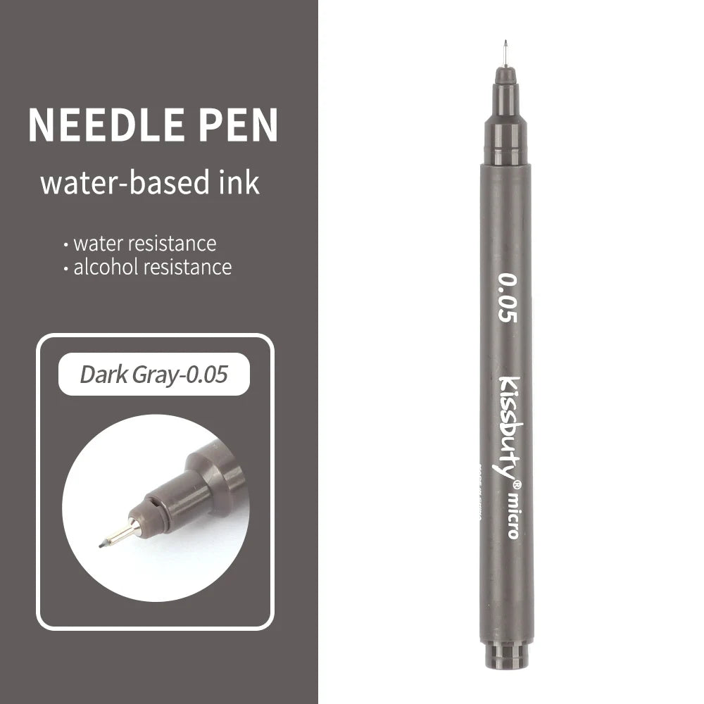 Stiften set Pigma Micron fineliners zwart/bruin met diverse puntdiktes
