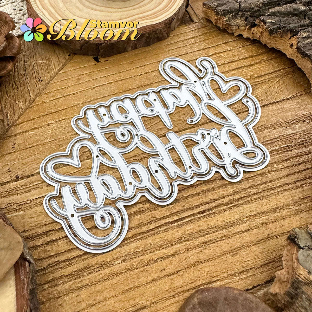 Snijmal Lovely Layers Happy Birthday Woorden voor Kaarten en Scrapbooking