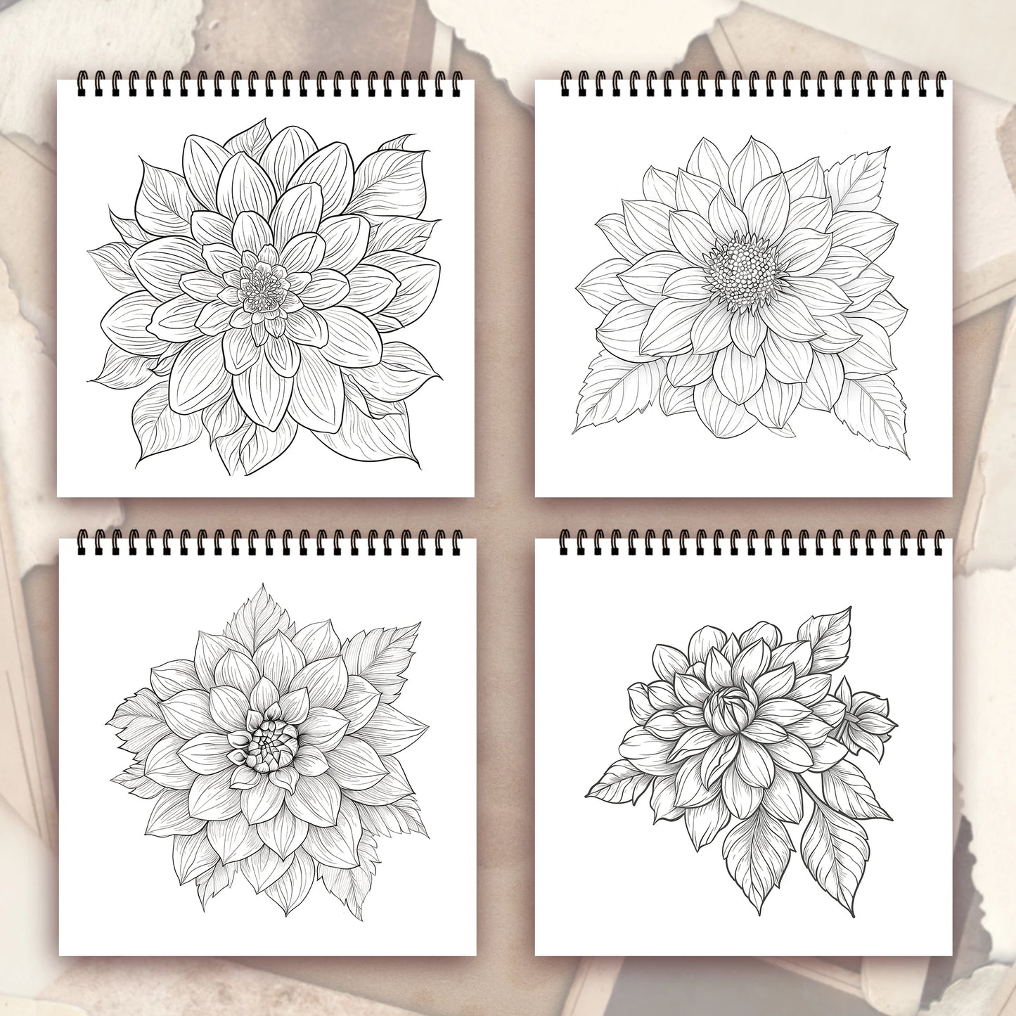 Kleurboek voor volwassenen en tieners – Spiraalontwerp met dik papier voor ontspanning en creativiteit