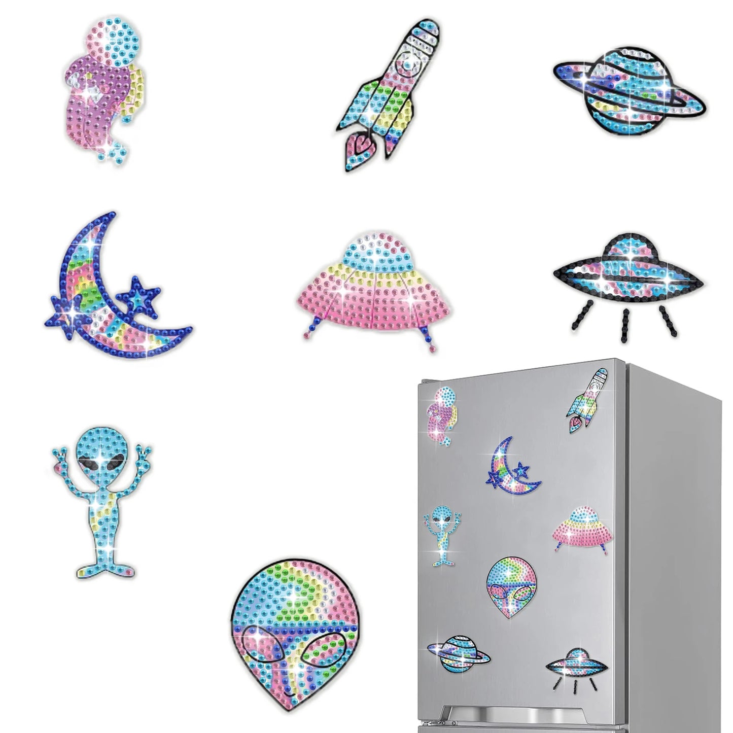 Diamond Painting Magneten – Set van 8 voor Koelkast