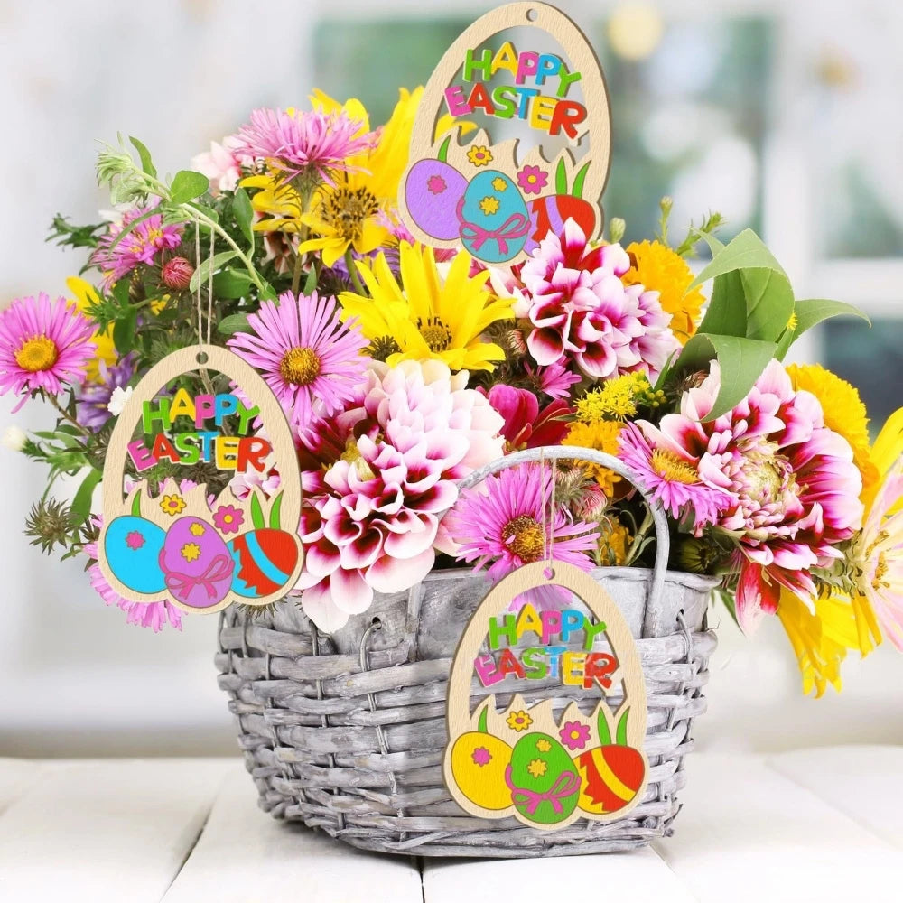 Houten Paas figuur om zelf te kleuren/schilderen – Houten Ei Hangers