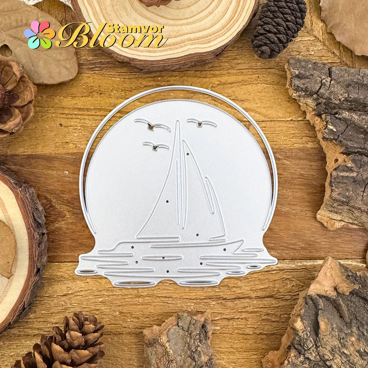 Snijmal Zonsondergang Zee met Zeilboot en Meeuwen