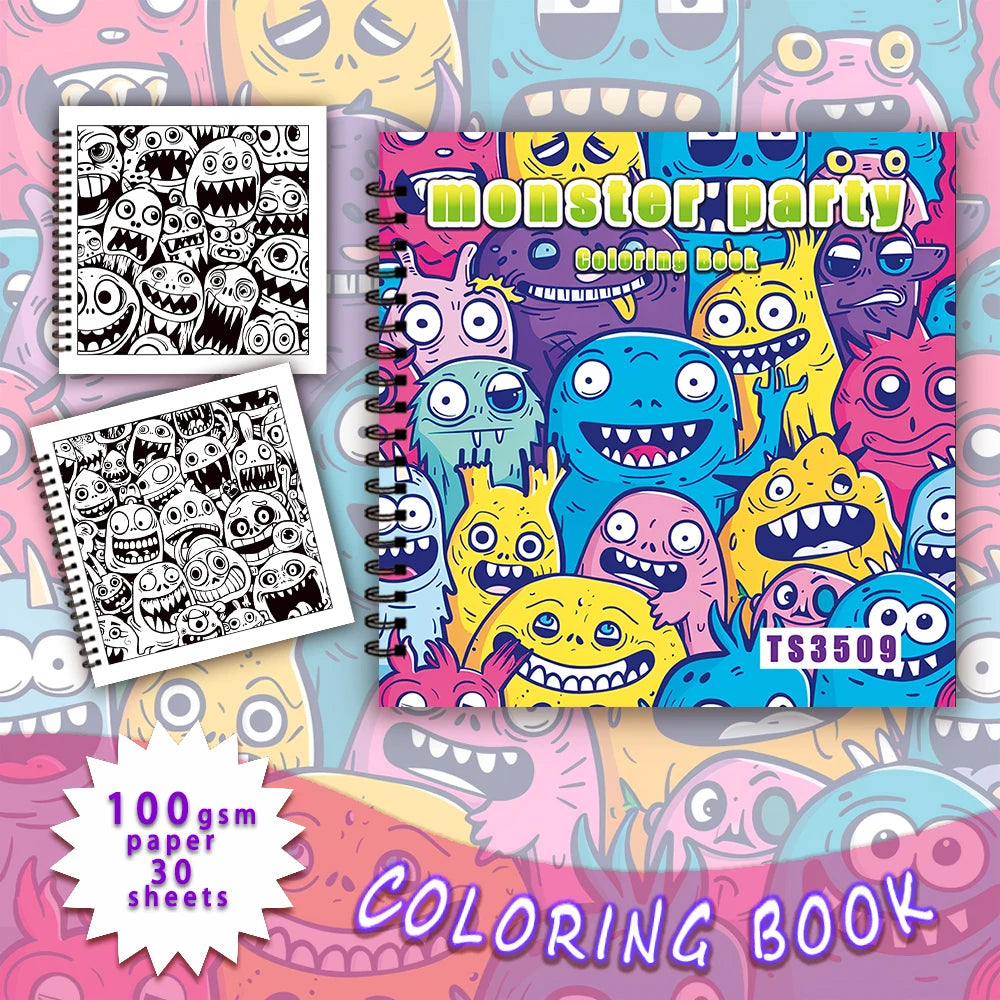 Kleurboek voor volwassenen en tieners – Spiraalgebonden creatief tekenboek met dik papier