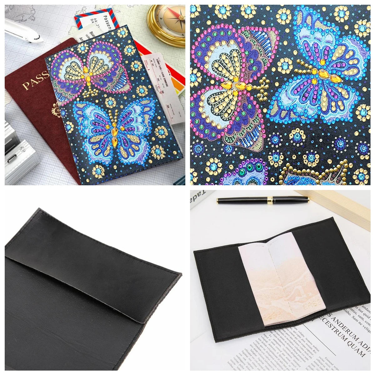 Diamond Painting Paspoort mapje Mandala PU leer beschermhoes