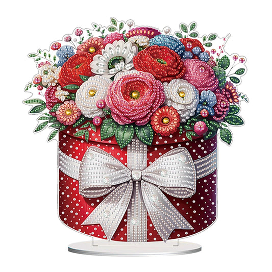 Diamond Painting Tafelornament Acryl Decoratie met Speciale Strass - Bloemen