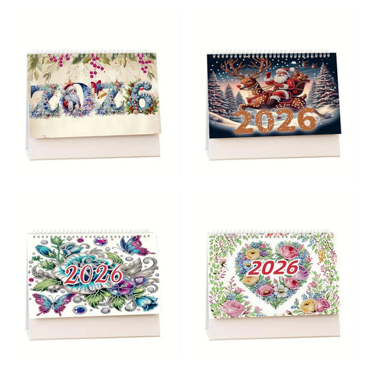 Diamond Painting Kalender met 13 schilderijen kerst en letterthema