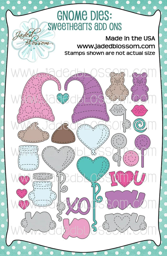 JB Collections Gnome add on snijmallen set voor creatieve kaarten en tafereeltjes - Hartjes
