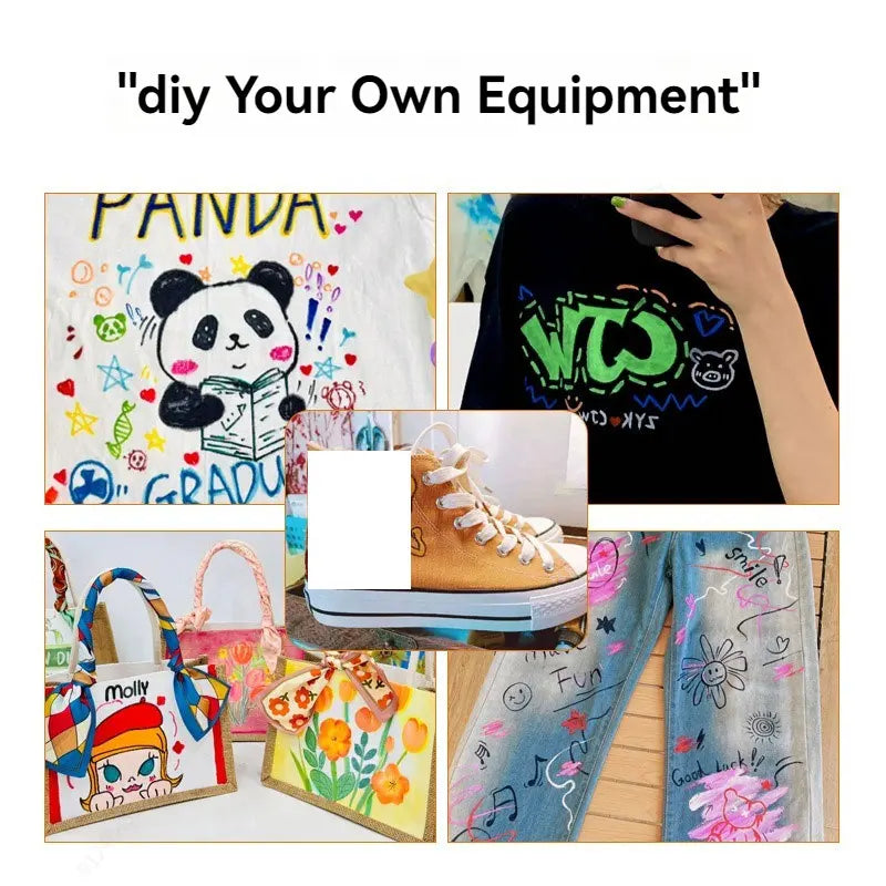 Stiften set textielmarkers met dubbele punt en 24 kleuren