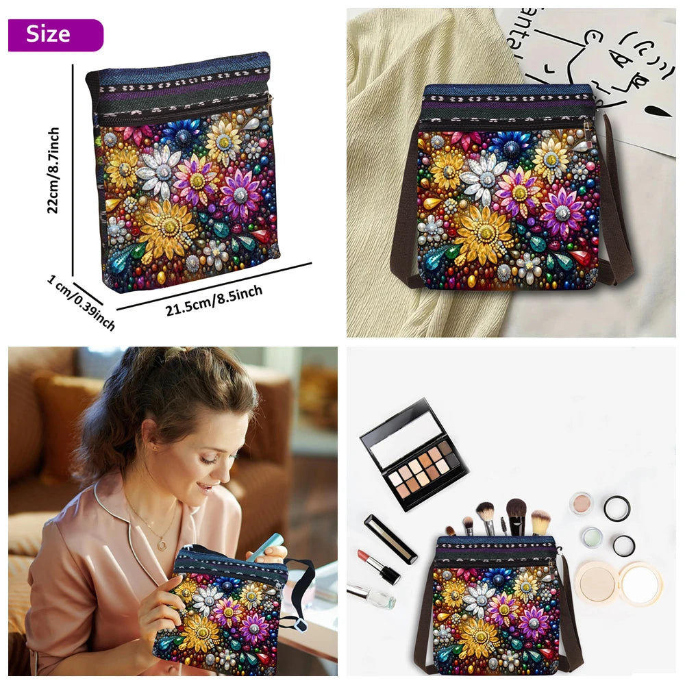 Diamond Painting Tas Vlinder Mandala Crossbody met Rits en Band