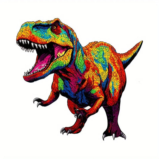 Houten figuren puzzel Rainbow Tyrannosaurus Rex
