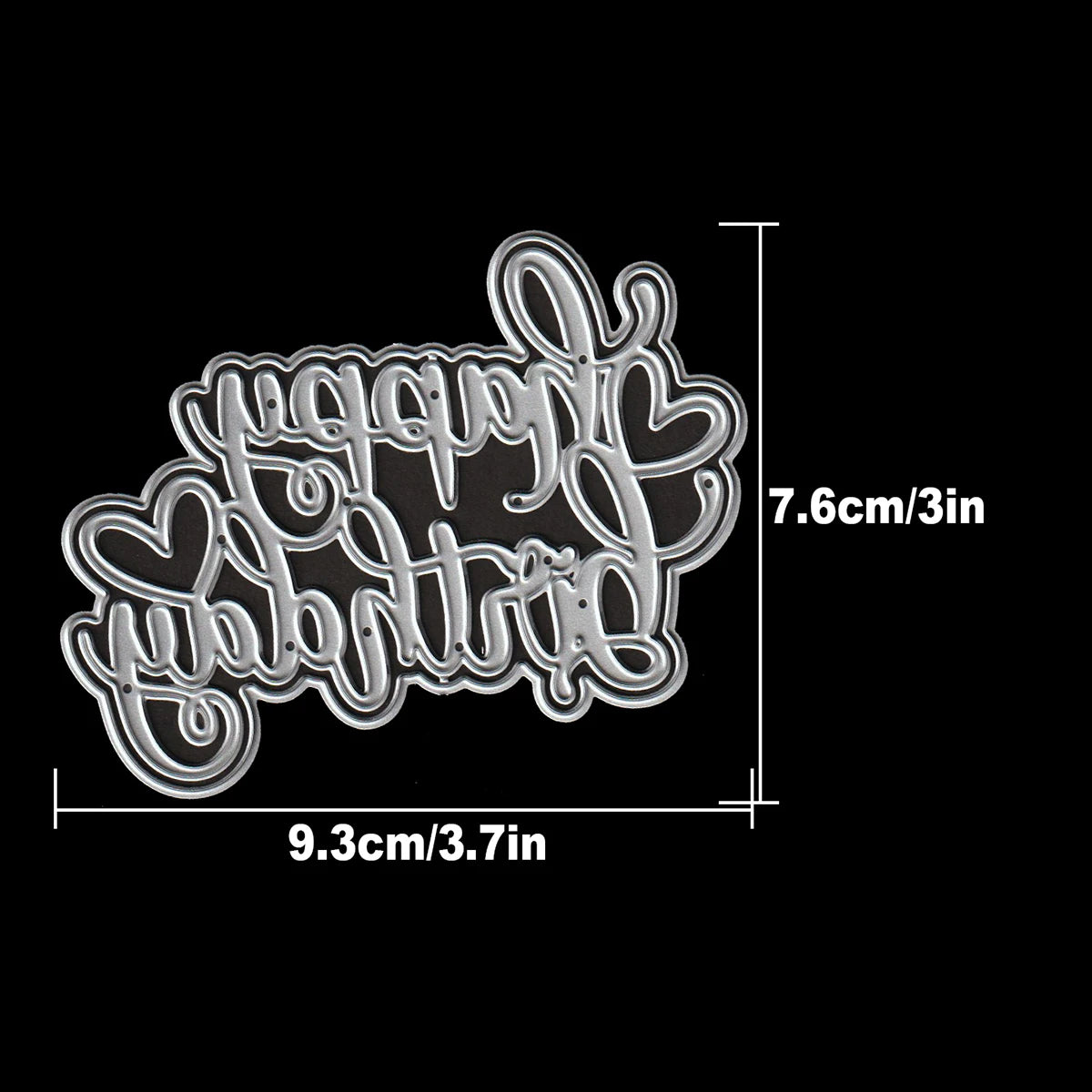 Snijmal Lovely Layers Happy Birthday Woorden voor Kaarten en Scrapbooking