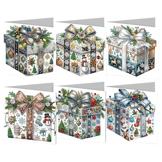 Diamond Painting Kerstkaarten set 6 stuks met strass en accessoires