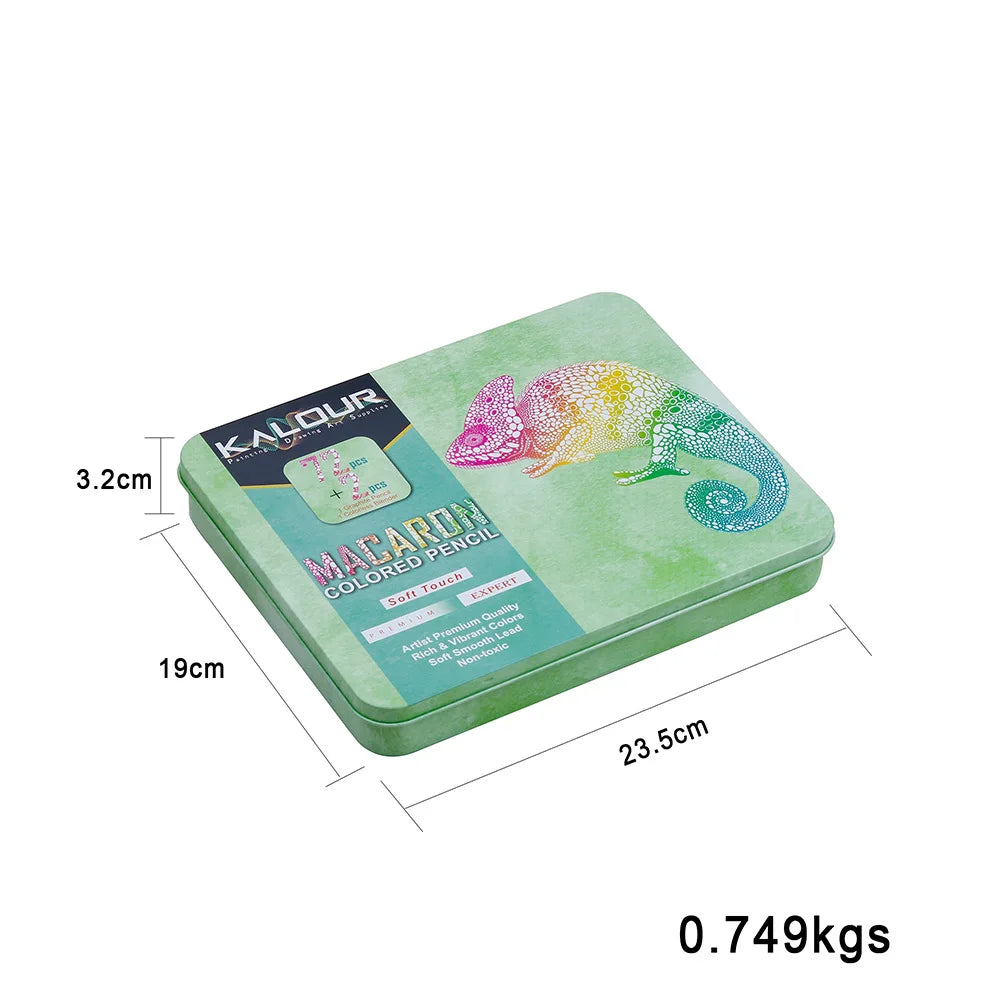 Kleurpotloden set macaron 72 zachte pastel kleurpotloden voor tekenen en kunst