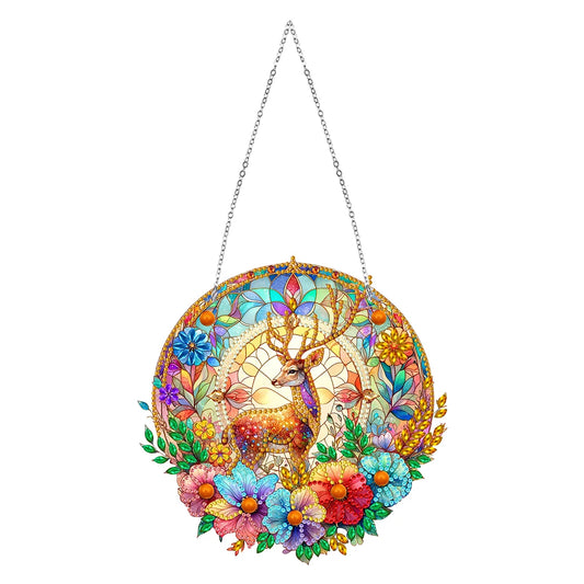Diamond Painting Hangend ornament – Zonvanger Kristalsteentjes - Rendier
