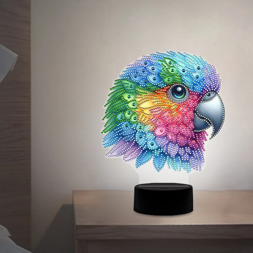 Diamond Painting Lamp Dieren LED Tafellamp voor Slaapkamer en Woonruimte