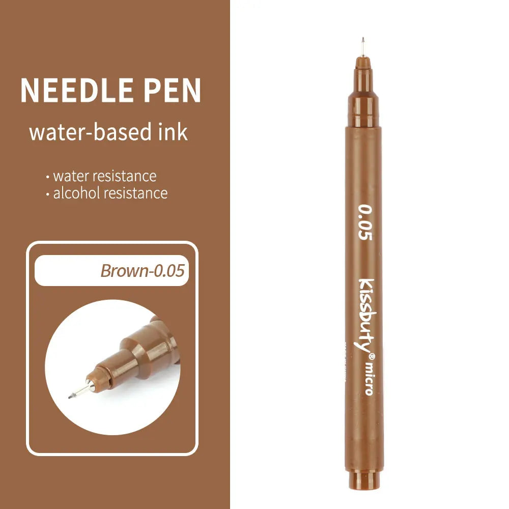 Stiften set Pigma Micron fineliners zwart/bruin met diverse puntdiktes