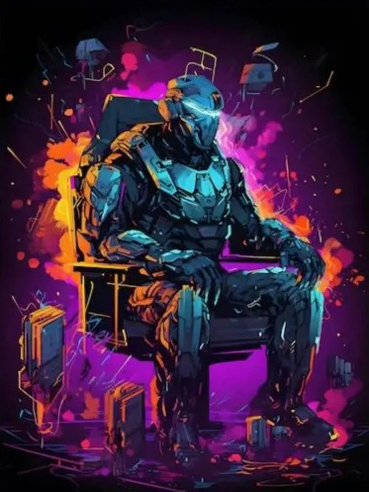 AB Diamond Painting op canvas - Fairy Dust Neon Game Controller