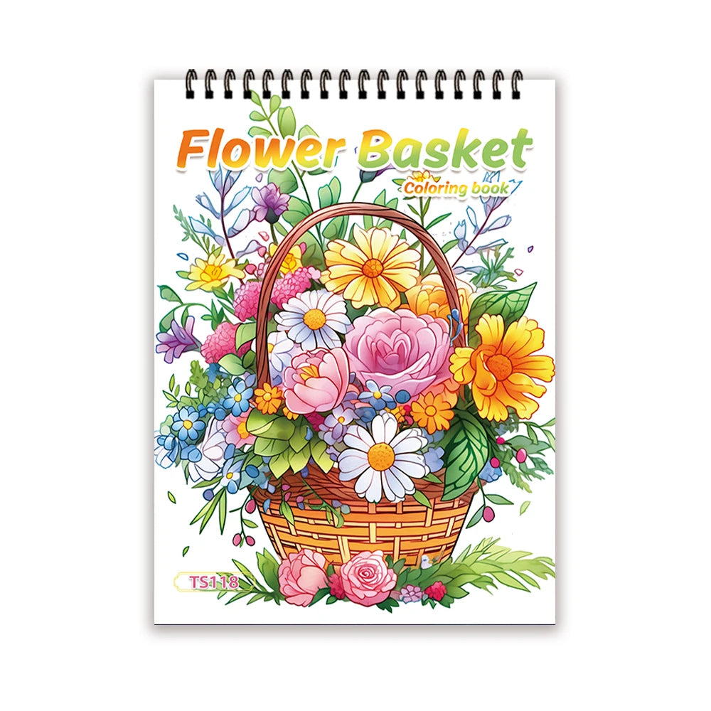 Kleurboek voor volwassenen spiraal 30 vellen 28x21 cm dames thema
