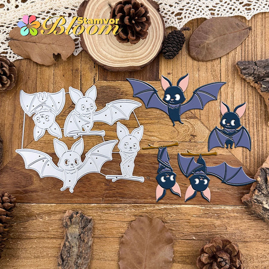 Metalen snijmal Halloween vleermuizen decoratief embossing