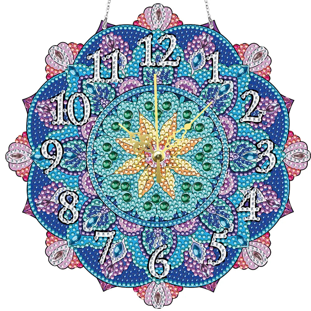 Diamond Painting Klok Mandala Mozaïek Kunstwerk met Kristallen Steentjes