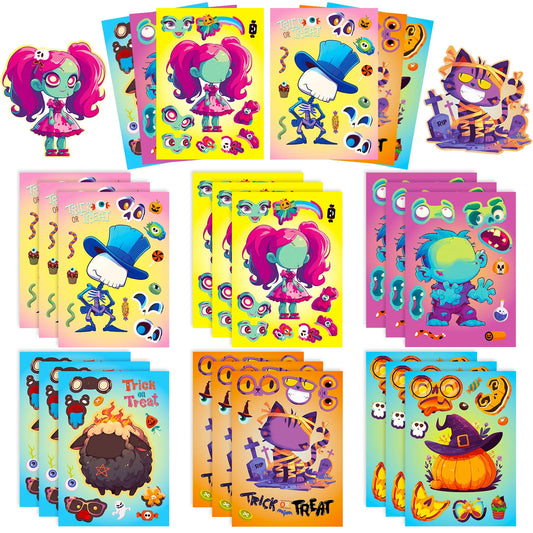 Sticker pret voor kinderen met griezelige puzzelstickers