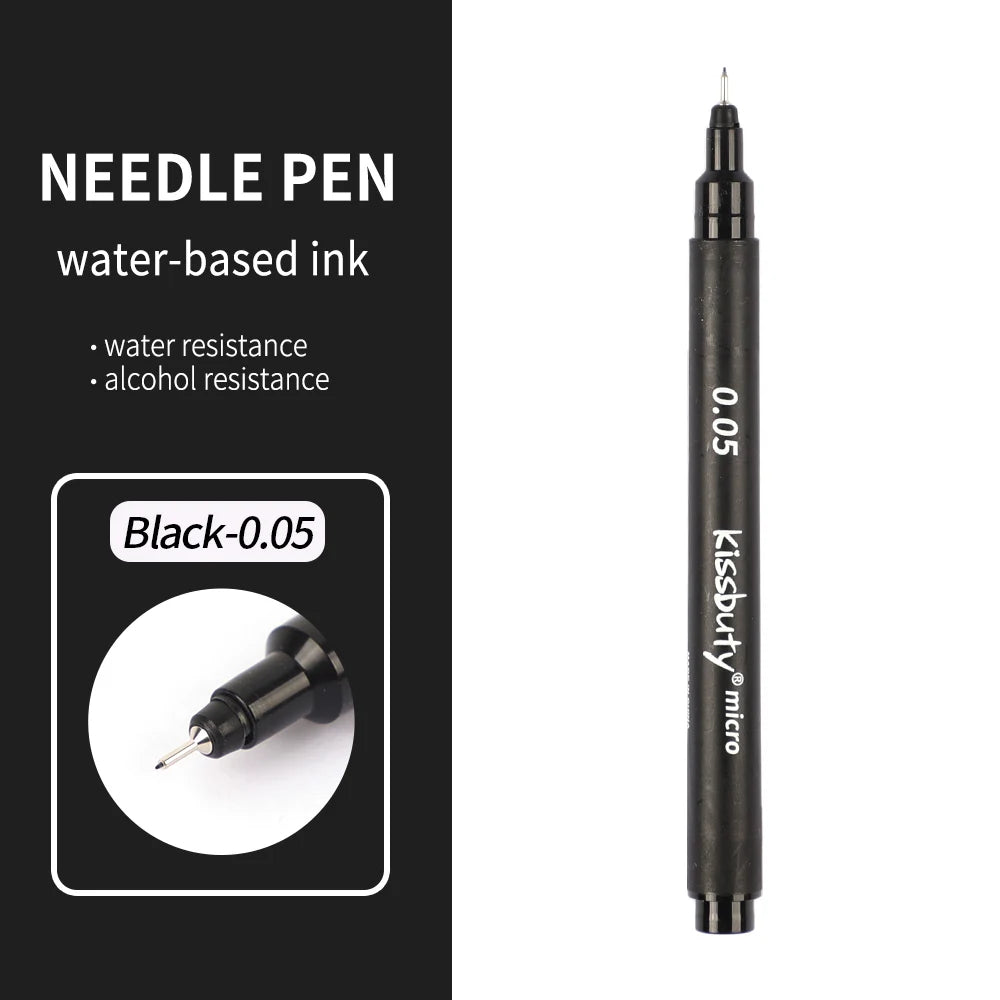 Stiften set Pigma Micron fineliners zwart/bruin met diverse puntdiktes