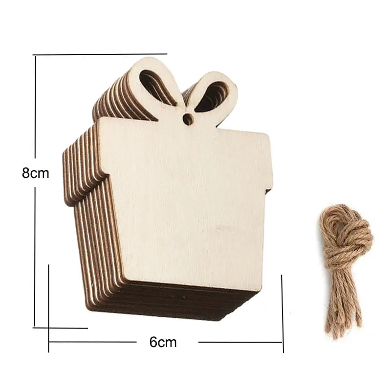 Houten figuur om zelf te kleuren/schilderen – Kerstversiering 10 stuks