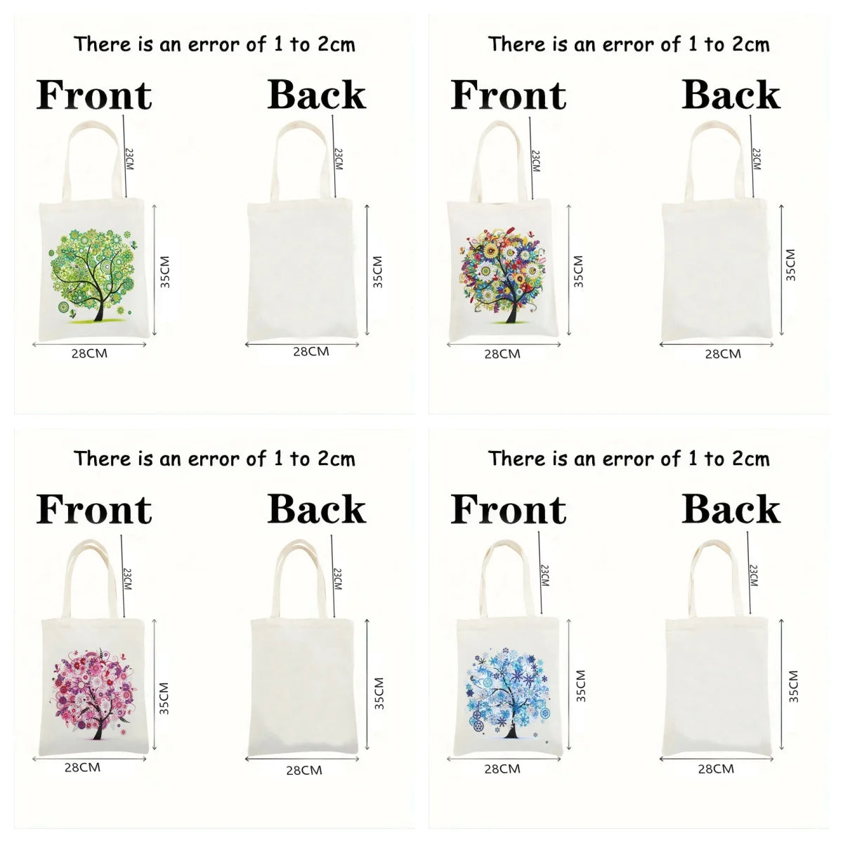 Diamond Painting Tas Seizoenen Shopper met Steentjes