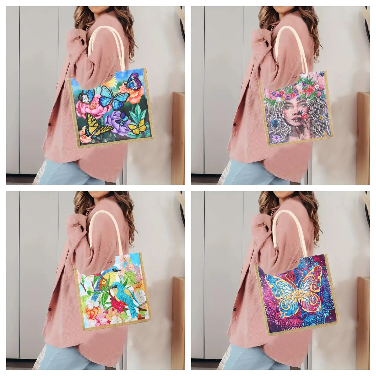 Diamond Painting Tas Vlinder Design Shopper voor Dames