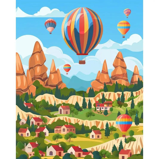 Diamond Painting Landschap ronde of vierkante steentjes Bosdecor - DZDP73742