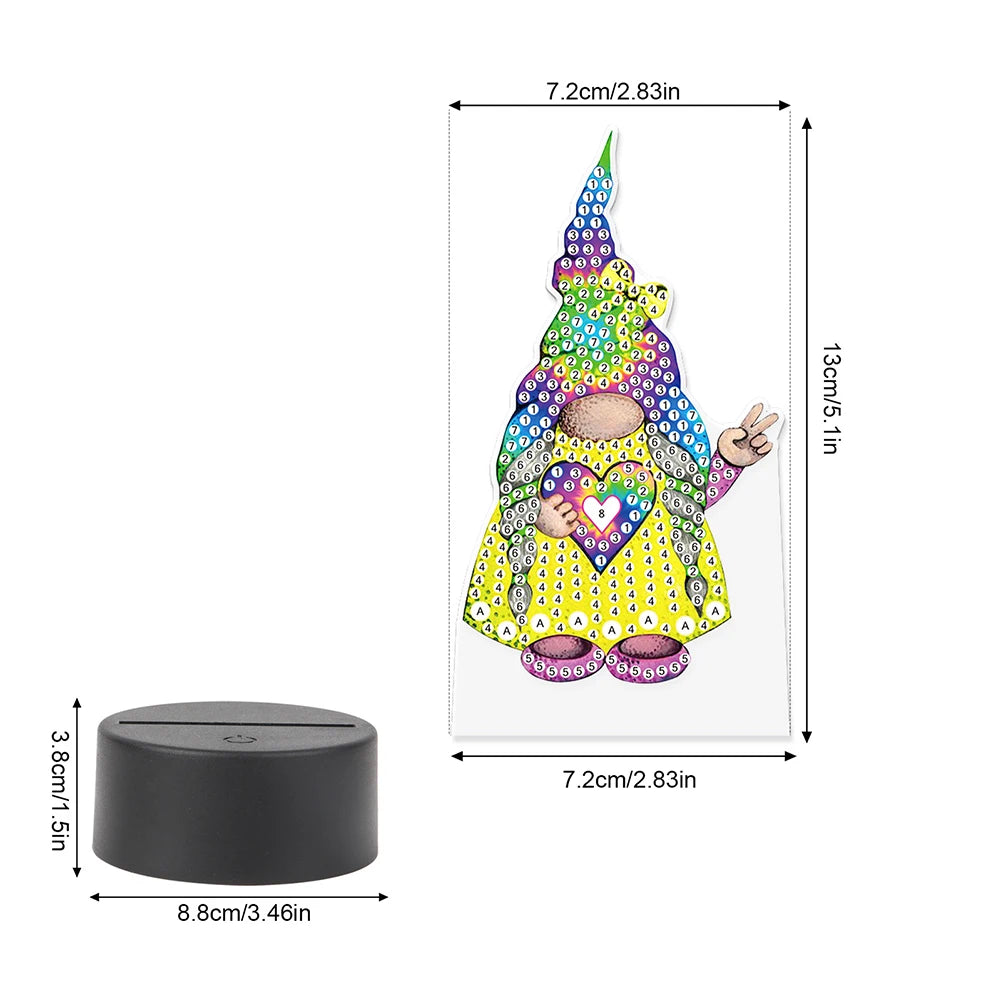Diamond Painting Lamp met LED Verlichting – Creatieve Tafellamp met Steentjes en Uniek Design