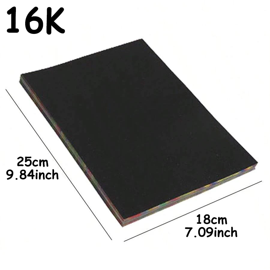 Krastekeningen set met 20 vellen en bamboe kraspen