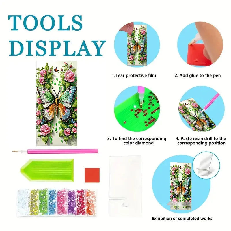 Diamond Painting Telefoon standaard met dieren design en spiegel