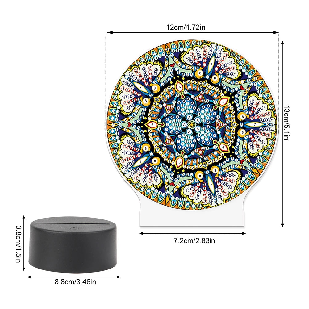 Diamond Painting Lamp met LED Verlichting – Creatieve Tafellamp met Steentjes en Uniek Design