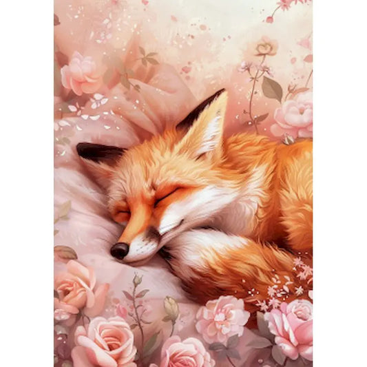 Schilderen op nummer Dieren - Schattig vosje op canvas met of zonder frame - 9958304