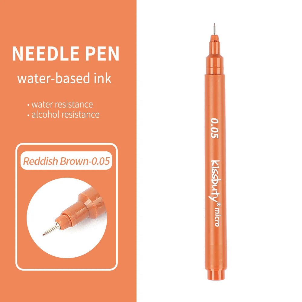 Stiften set Pigma Micron fineliners zwart/bruin met diverse puntdiktes