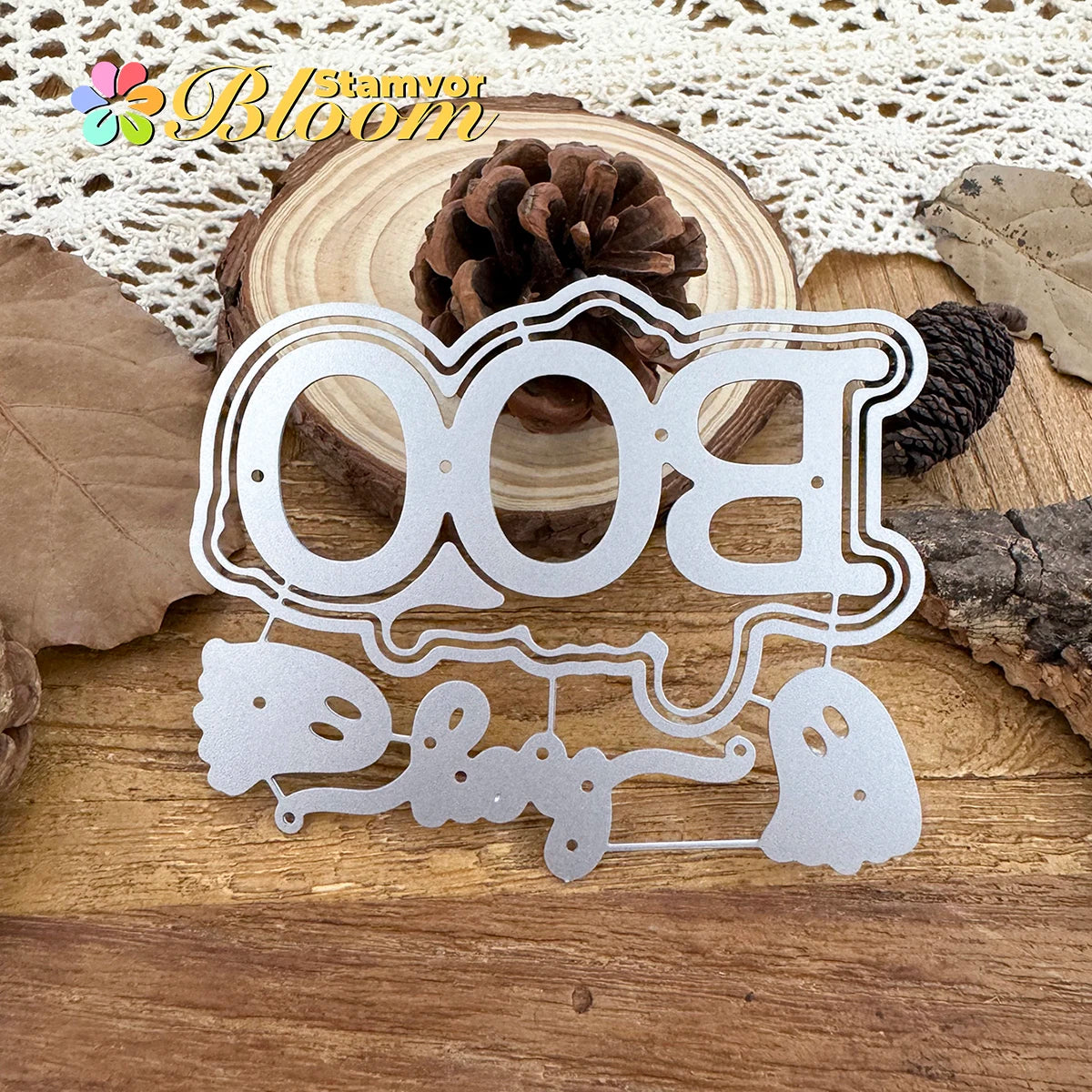 Snijmal Halloween BOO spook tekst metaal snijvormen