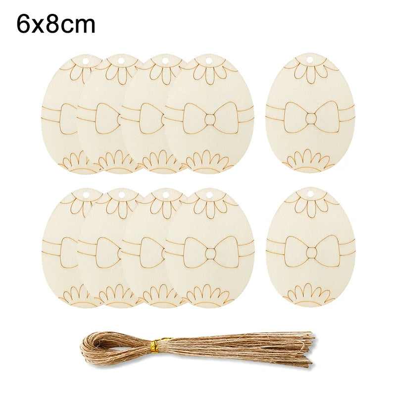 Houten Paas figuur om zelf te kleuren/schilderen – Houten eieren set