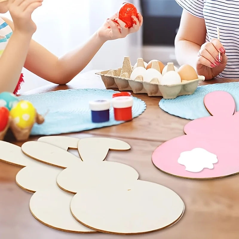 Houten Paas figuren om zelf te kleuren/schilderen – 20 houten konijntjes