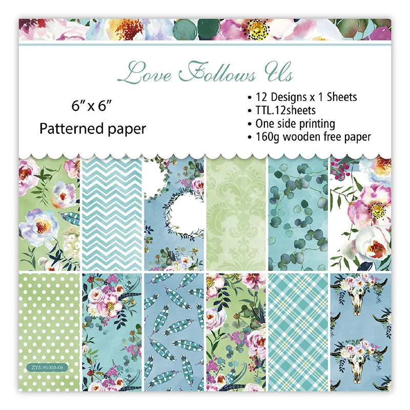 Papier voor kaarten maken en scrapbook met rozenpatroon