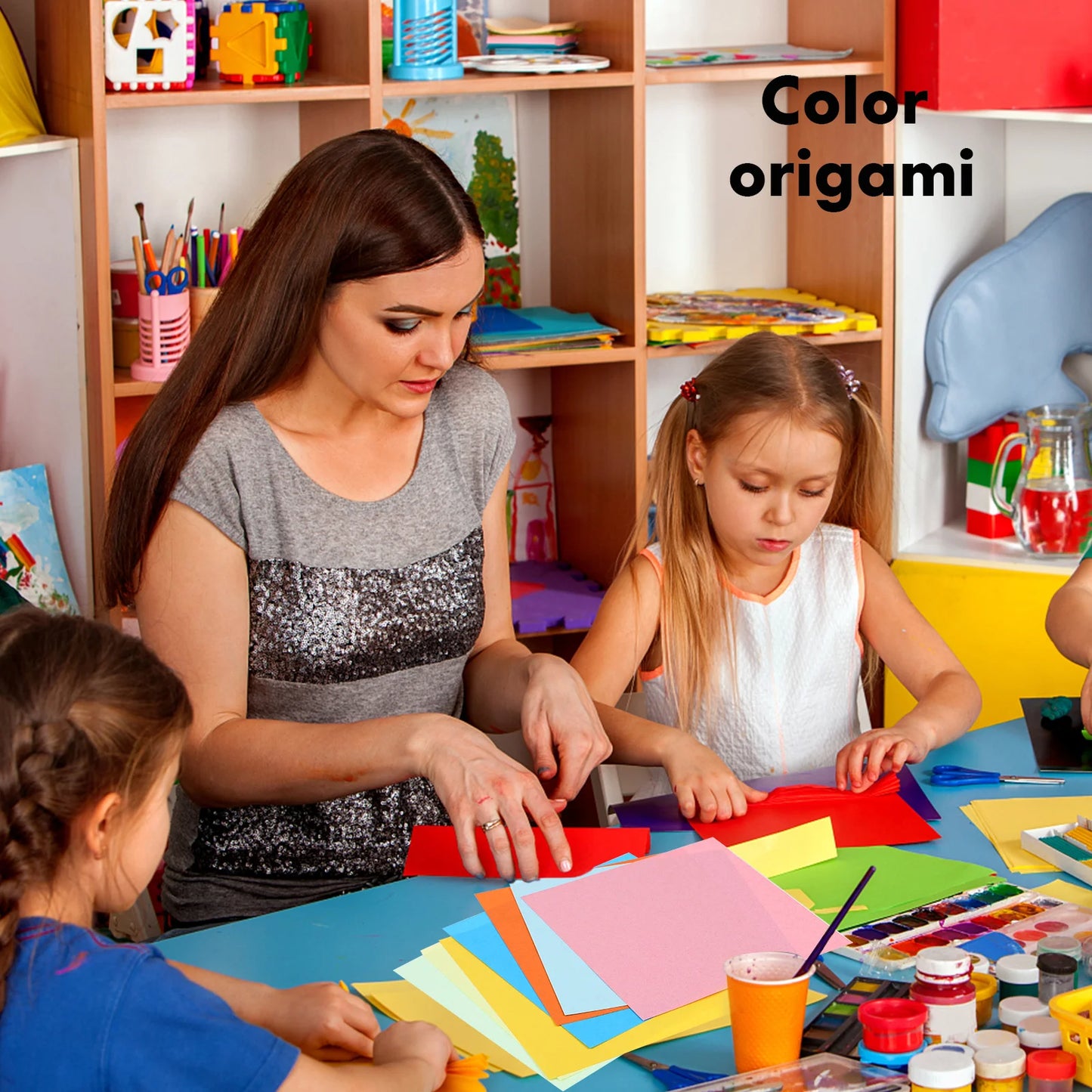 100 Vellen Gekleurd Origamipapier – Vierkant en Pastelkleurig