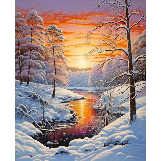 Diamond Painting Landschap ronde of vierkante steentjes Bosdecor - DZDP75860