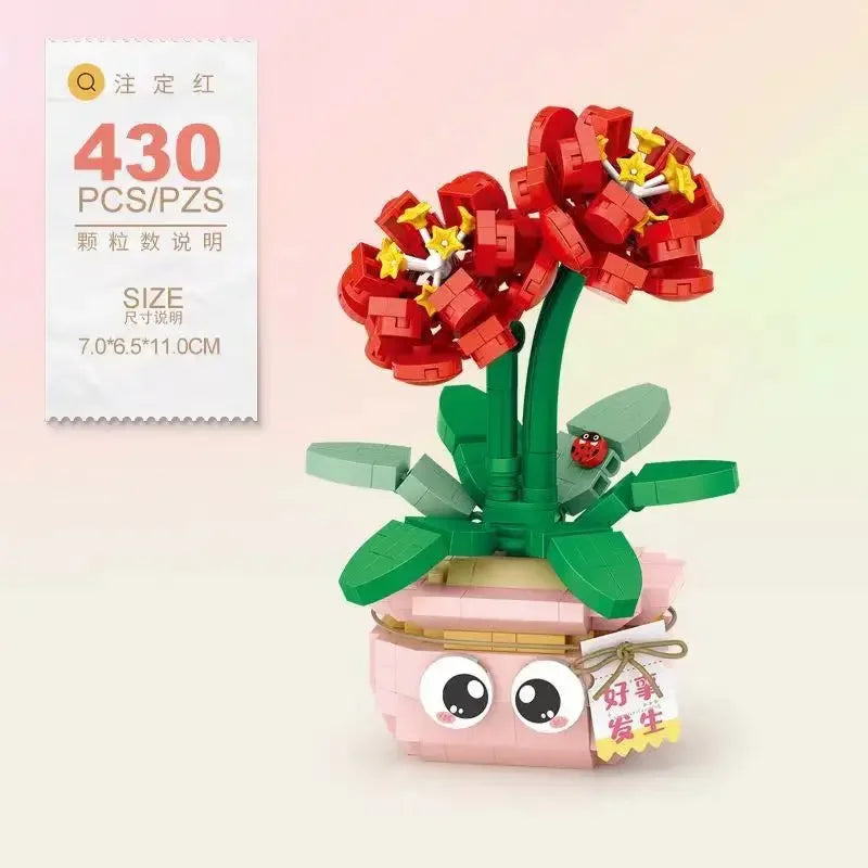 Bouwpakket Bloemenboeket met Rozen – Creatieve Bloemen Bouwstenen Set