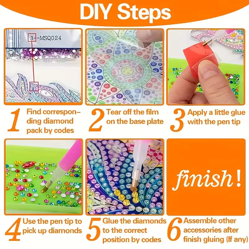 Diamond Painting Placemats Kikker Motief Houten Eettafel Set