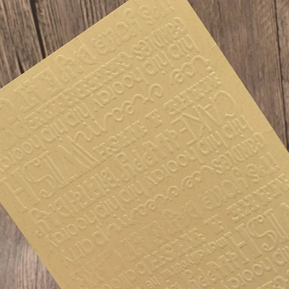 Embossing folder Happy Birthday tekst voor kaarten en scrapbooking