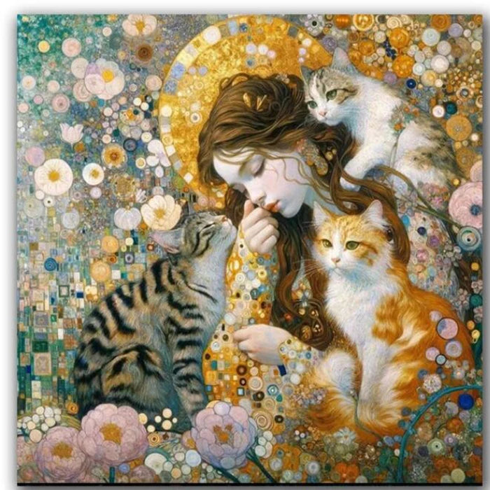 AB Diamond Painting met Fairy dust steentjes – Gustav Klimt De Kus