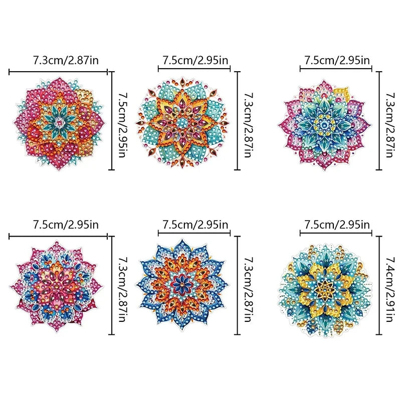 Diamond Painting Kapstok/Sleutelrek Mandala Set met Sleutelhaken