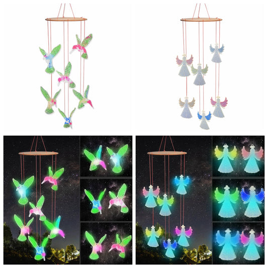 Diamond Painting Windgong - Glow in the dark Kolibrie en Engel