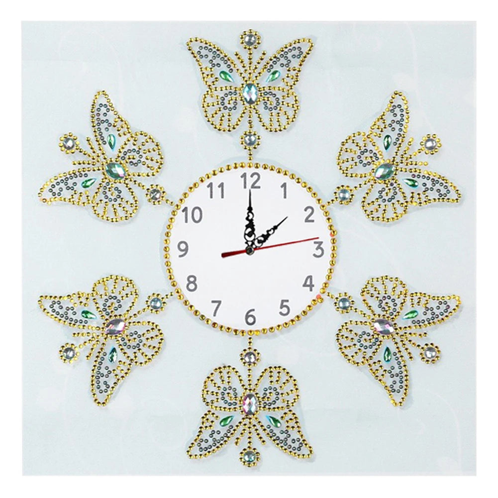 Diamond Painting Klok Pauw 35x35cm Speciale Steentjes Wanddecoratie